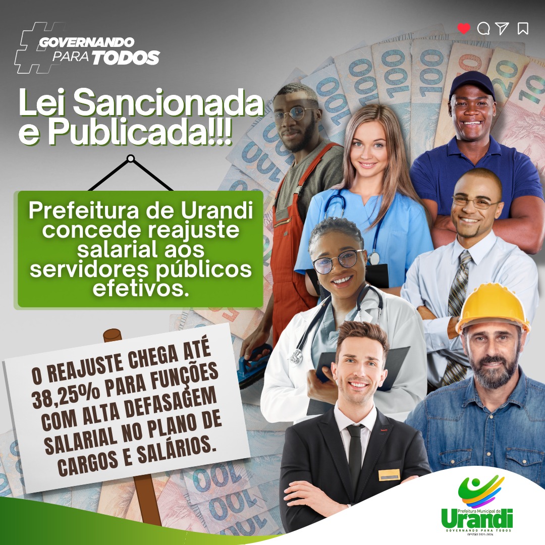 Prefeitura de Urandi concede Reajuste Salarial a Servidores Efetivos